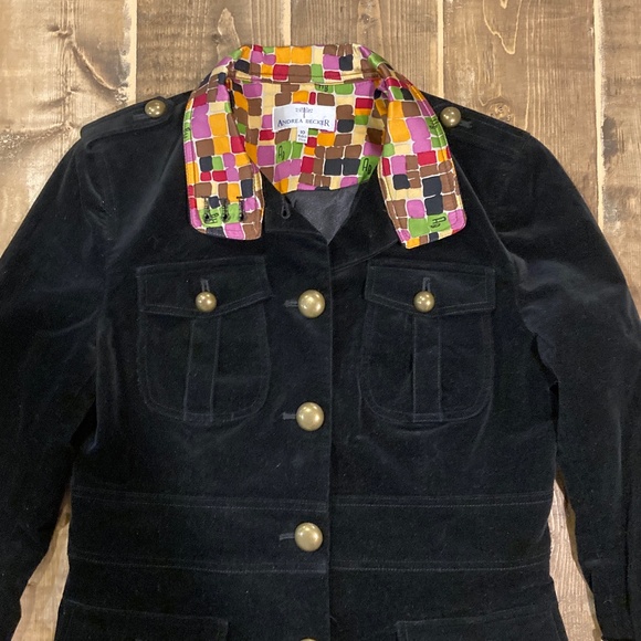 Andrea Becker Retro Jacket Brass Style Buttons Size 10 - Picture 2 of 11